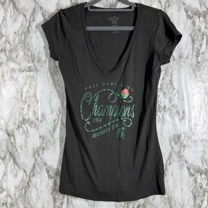 Blue 84 Black Fitted Cap Sleeve T-Shirt